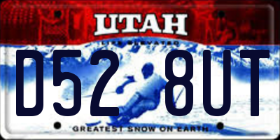 UT license plate D528UT