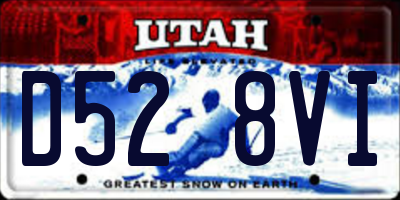 UT license plate D528VI