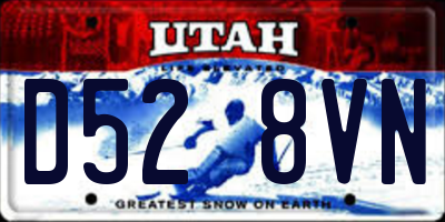 UT license plate D528VN