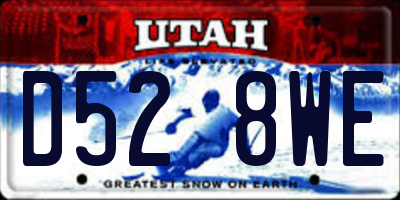 UT license plate D528WE