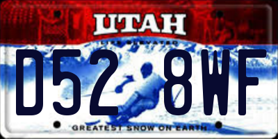 UT license plate D528WF