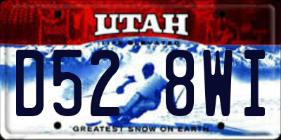 UT license plate D528WI