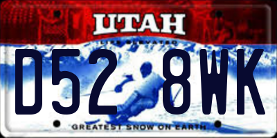 UT license plate D528WK
