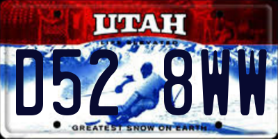 UT license plate D528WW