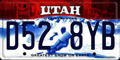 UT license plate D528YB