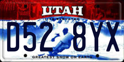 UT license plate D528YX