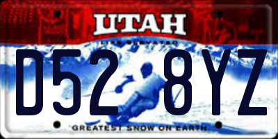 UT license plate D528YZ