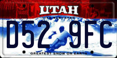 UT license plate D529FC