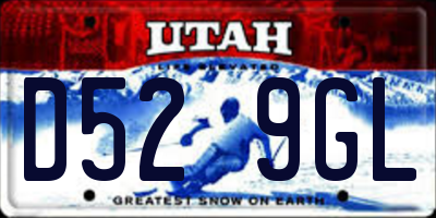 UT license plate D529GL