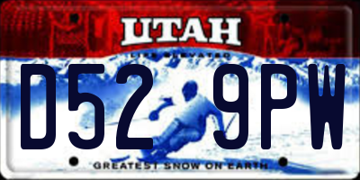 UT license plate D529PW