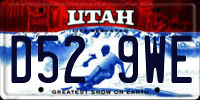 UT license plate D529WE