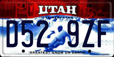 UT license plate D529ZF