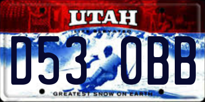 UT license plate D530BB