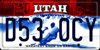 UT license plate D530CY