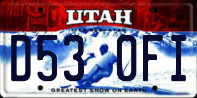 UT license plate D530FI