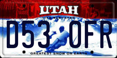 UT license plate D530FR