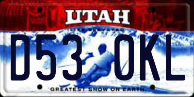 UT license plate D530KL