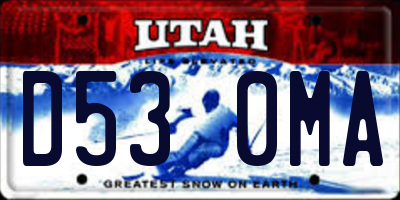 UT license plate D530MA