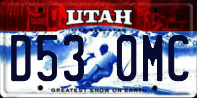UT license plate D530MC