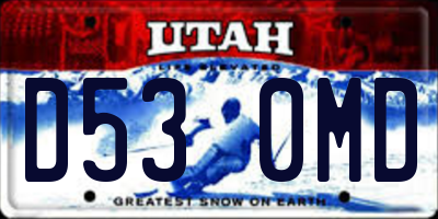 UT license plate D530MD