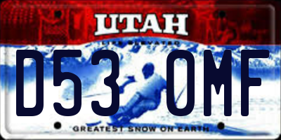 UT license plate D530MF