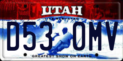 UT license plate D530MV