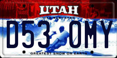 UT license plate D530MY
