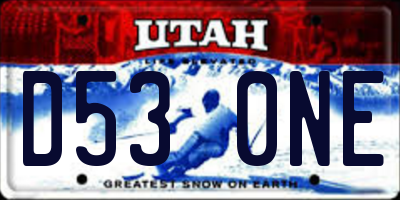 UT license plate D530NE