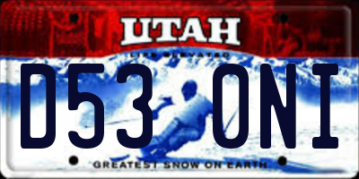 UT license plate D530NI