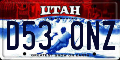UT license plate D530NZ