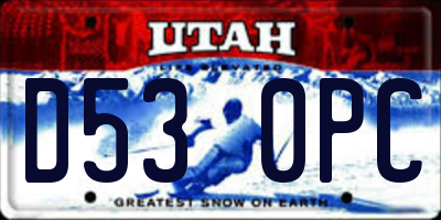 UT license plate D530PC