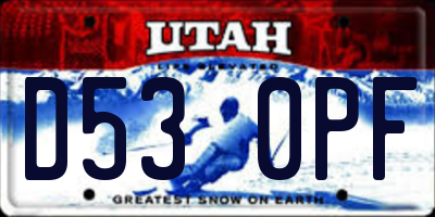 UT license plate D530PF