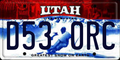 UT license plate D530RC