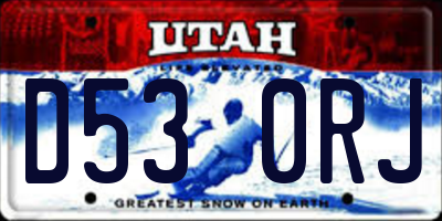 UT license plate D530RJ