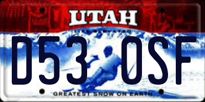 UT license plate D530SF