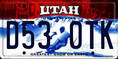 UT license plate D530TK