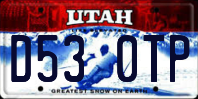 UT license plate D530TP