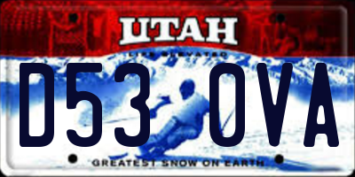 UT license plate D530VA
