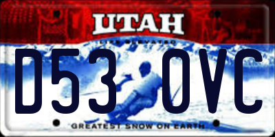 UT license plate D530VC