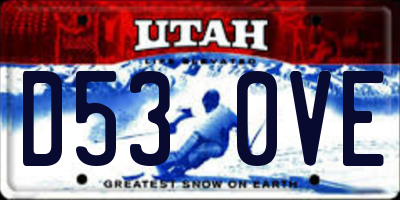 UT license plate D530VE