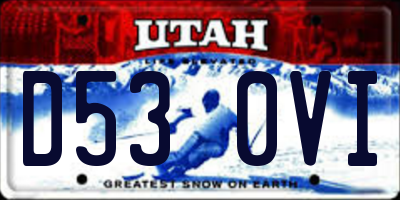 UT license plate D530VI