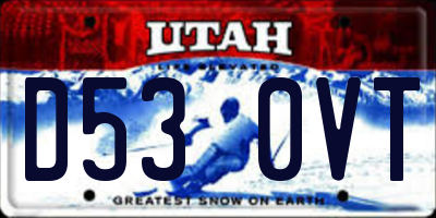UT license plate D530VT