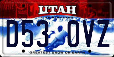 UT license plate D530VZ