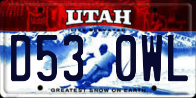UT license plate D530WL