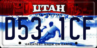 UT license plate D531CF