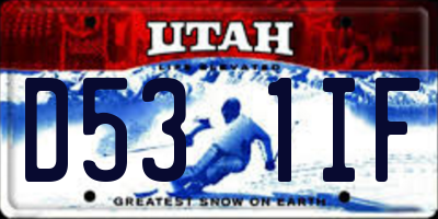 UT license plate D531IF