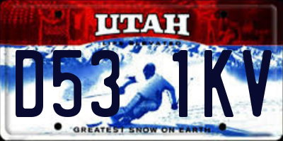 UT license plate D531KV