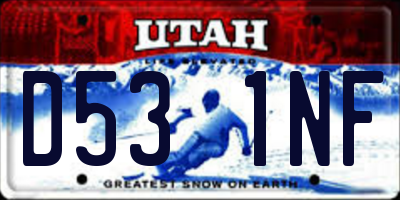 UT license plate D531NF