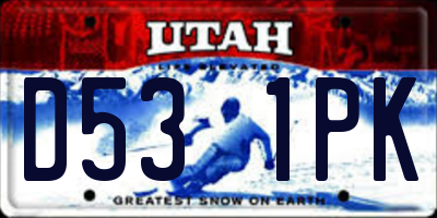 UT license plate D531PK