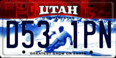 UT license plate D531PN